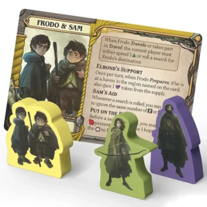 LOTR Fate of the fellowship Figura Frodoa i Sema sa njihovom karticom