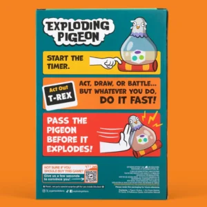 exploding pigeon pozadina kutije drustvene igre