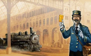 TICKET TO RIDE DELUX TRAIN SET – BLUE pozadinska fotografija